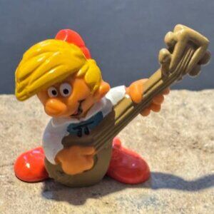 Vintage 1978 SMURF Toy Collectable Peyo Scheich Pewit Guitar Playing Boy RARE